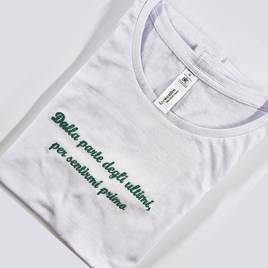 T-SHIRT RICAMO FRASE