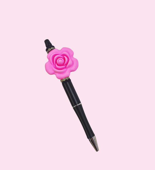 PENNA CON ROSA FUCSIA