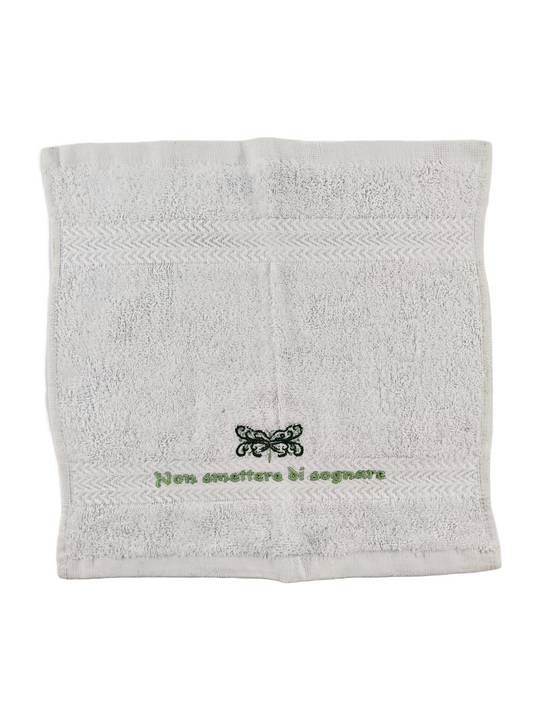 ASCIUGAMANI PERSONALIZZATI FRASE 30x30 cm