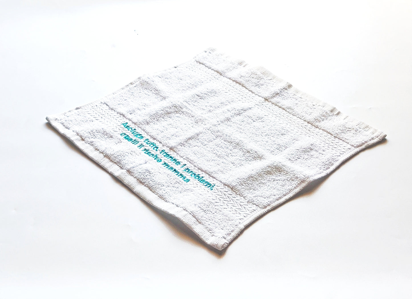 ASCIUGAMANI PERSONALIZZATI FRASE 30x30 cm