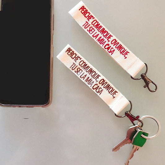 PORTACHIAVI PERSONALIZZATO RICAMATO