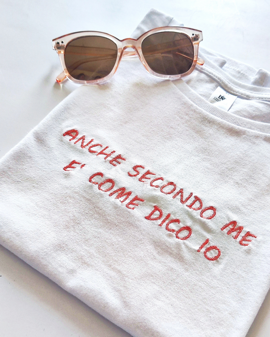 T-SHIRT RICAMO FRASE